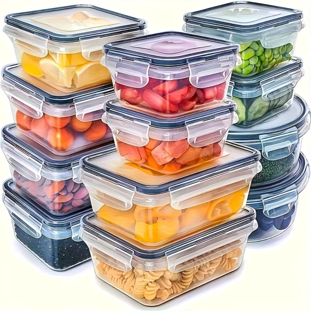 BPA-Free Plastic Food Storage Containers (Set of 10)